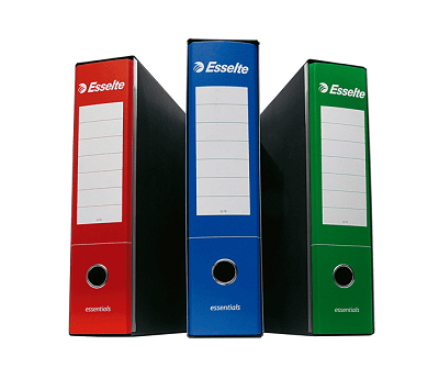 Registratore Essentials G75 di Esselte - Raccoglitore a Leva - Registratore protocollo - Raccoglitore con meccanismo a leva - DMwebShop