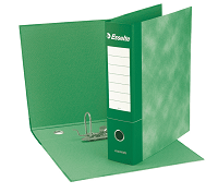 Registratore Essentials G75 - dorso 8 cm - protocollo 23 x 33 cm - verde - Esselte 390775180 - DMwebShop