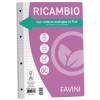Ricambi con rinforzo ecologico - A4 - 100 gr - 40 fogli - 1 rigo - con margine - Favini - A476404 - 8007057237627 - DMwebShop