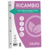 Ricambi forati riforzati ecologico A4,1 rigo con margine 100 gr - 6482