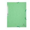 Cartella 3 lembi con elastico angolare A4 dorso 0,3 cm cartoncino Lustre verde tiglio - 9364