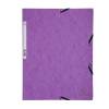 Cartella 3 lembi con elastico angolare A4 dorso 0,3 cm cartoncino Lustre viola - 9363