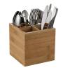 Portaposate - in bamboo - 15 x 15 x 15 cm - colore naturale - Leone - s0127 - 8024112101273 - DMwebShop