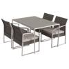 Set pranzo Bilbao - nero-grigio - set 5 elementi - Garden Friend - S1304592 - 8023755055226 - DMwebShop
