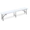 Panca pieghevole - in HDPE - 44 x 30 x 183 cm - bianco - Garden Friend - P1714185 - 8023755050368 - DMwebShop