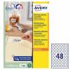 Etichette adesive tonde L4850 in carta rimovibili diametro 25 mm 48 etichette per foglio 25 fogli bianco Avery L4850REV - 22000