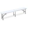 Panca Horeca pieghevole 44 x 30 x 183 cm HDPE bianco - 25017