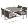 Set pranzo Bilbao nero grigio set 5 elementi - 25021