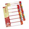 Separatore Festival 6 tasti neutri colorati cartoncino 140 gr A4 multicolore - 7466