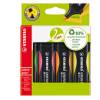 Evidenziatore Green Boss - punta a scalpello - tratto 2 - 5 mm - colori assortiti - plastica riciclata - astuccio 4 pezzi - Stabilo - 6070/4 - 4006381436854 - DMwebShop