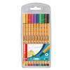 Fineliner Point 88 - tratto 0,4 mm - colori assortiti - conf.10 pezzi - Stabilo - 8810. - 4006381217842 - DMwebShop