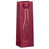 Shopper portabottiglie con manici in corda 12 x 37 x 9 cm rosso - 26652