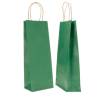 Portabottiglie BARBERA maniglie cordino 14 x 9 x 38 cm carta biokraft verde - 7977 Portabottiglie BARBERA maniglie cordino 14 x 9 x 38 cm carta biokraft verde - 7977