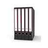 Gruppo registratori Quintetto 23 x 32 cm con 5 cartelle ad anelli dorso 23 cm grigio - 1052
