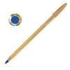 Penna a sfera Cristal Shine con cappuccio punta media 1 mm blu fusto gold scatola 20 pezzi - 18134