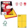 Etichetta adesiva C519 - permanente - 105 x 148,5 mm - 4 etichette per foglio - giallo - scatola 100 fogli A4 - Markin - X210C519GI - 8007047023131 - DMwebShop