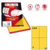 Etichetta adesiva C519 - permanente - 105 x 148,5 mm - 4 etichette per foglio - giallo - scatola 100 fogli A4 - Markin - X210C519GI - 8007047023131 - DMwebShop