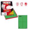 Etichetta adesiva C519 - permanente - 105 x 148,5 mm - 4 etichette per foglio - verde - scatola 100 fogli A4 - Markin - X210C519VE - 8007047023124 - DMwebShop