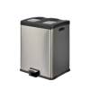 Pattumiera a pedale Multiflux 49,5 x 45,9 x 63,6 cm 2 secchi da 30 lt inox ciascuno - 8846 Pattumiera a pedale Multiflux 49,5 x 45,9 x 63,6 cm 2 secchi da 30 lt inox ciascuno - 8846