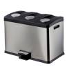 Pattumiera a pedale Multiflux 59,3x38,2x43 cm 3 secchi da 12 lt ciascuno inox - 8845 Pattumiera a pedale Multiflux 59,3x38,2x43 cm 3 secchi da 12 lt ciascuno inox - 8845