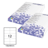 Etichetta adesiva - carta - permanente - 105 x 48 mm - 12 etichette per foglio - bianco - conf. 100 fogli A4 - Starline - X210ODC504 - 8025133013798 - DMwebShop