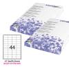 Etichetta adesiva - permanente - 47,5 x 25,5 mm - angoli tondi - 44 etichette per foglio - bianco - conf. 100 fogli - Starline - X210ODA406 - 8025133024435 - DMwebShop