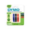 Nastro a rilievo - 9 mm x 3 mt - nero-rosso-blu - blister 3 nastri - Dymo - S0847750 - 3501170847756 - DMwebShop