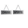 Cartello con catenella 'APERTO/CHIUSO' - 17,5 x 6,5 cm - Markin - Y59531212E - 425040653017500001 - DMwebShop