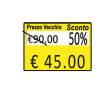 Rotolo da 600 etichette per Z 17 - 'PREZZO VECCHIO - SCONTO' - 26 x 19 mm - permanente - giallo - pack 10 rotoli - Printex - B10/2619/CPGSTS - 8034049912187 - DMwebShop