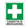 Cartello segnalatore - 16 x 21 cm - CASSETTA DI MEDICAZIONE - alluminio - Cartelli Segnalatori - E20113W - 8769142011337 - DMwebShop