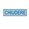 Targhetta adesiva - CHIUDERE - 16,5 x 5 cm - conf. 10 pezzi - Cartelli Segnalatori - 96682 - 8771759668255 - DMwebShop