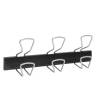 Appendiabiti da muro 3 posti 46,5 x 7,2 x 16,5 cm metallo ABS - 11456