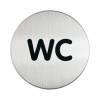 Pittogramma adesivo WC diametro 8,3 cm acciaio Durable 4907 23 - 9618 Pittogramma adesivo WC diametro 8,3 cm acciaio Durable 4907 23 - 9618
