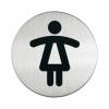 Pittogramma adesivo WC donne diametro 8,3 cm acciaio Durable 4904,23 - 9601 Pittogramma adesivo WC donne diametro 8,3 cm acciaio Durable 4904,23 - 9601