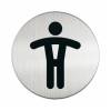 Pittogramma adesivo WC uomini diametro 8,3 cm acciaio Durable 4905 23 - 9600