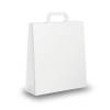 Shopper maniglia piattina 36 x 12 x 41 cm carta kraft bianco - 10516 Shopper maniglia piattina 36 x 12 x 41 cm carta kraft bianco - 10516