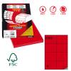 Etichetta adesiva C512 - permanente - 105 x 74,25 mm - 8 etichette per foglio - rosso - scatola 100 fogli A4 - Markin - X210C512RO - 8007047022554 - DMwebShop