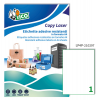 Etichetta in poliestere LP4P - laser - permanente - 210 x 297 mm - 1 etichetta per foglio - bianco - conf. 70 fogli A4 - Tico - LP4P-210297 - 8007827192217 - DMwebShop