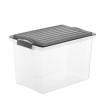 Contenitore Compact - 27 x 18,5 x 15 cm - A5 - 4,5 lt - PPL - coperchio nero - trasparente - Rotho - F717762 - 7610859153746 - DMwebShop
