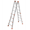 Scala telescopica Squadra - 8+8 gradini - alluminio - Marchetti - 21533 - 8021227008923 - DMwebShop