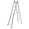 Scala telescopica Squadra - 8+8 gradini - alluminio - Marchetti - 21533 - 8021227008923 - DMwebShop
