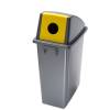 Contenitore Office 60 Lt con foro per bottiglie 33x46x79 cm grigio giallo - 12854 Contenitore Office 60 Lt con foro per bottiglie 33x46x79 cm grigio giallo - 12854