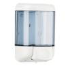 Dispenser da muro per sapone liquido 12,8x11,2 x 20,5 cm capacita 1 lt bianco azzurro trasparente - 12814