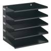 Portadocumenti Sorter Rack 33 x 36 x 25 cm 5 scomparti nero - 12460