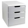 Cassettiera Modulo A4,28,8 x 32 x 35 cm 3 cassetti grigio granito - 17580