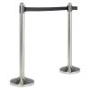 Colonnina segnapercorso cromata altezza 100 cm nastro retrattile nero da 210 cm - 13681