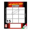 Etichetta adesiva permanente rettangolare - 37 x 27 mm - 15 etich. per foglio - 10 fogli per busta - bianco - conf. 10 pezzi Markin - X11029 - 8007047040671 - DMwebShop