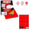 Etichette adesive C 500 in carta permanenti 70 x 36 mm 100 fogli rosso fluo - 8025