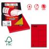 Etichette adesive C 502 in carta permanenti 105 x 72 mm 100 fogli rosso - 12569 Etichette adesive C 502 in carta permanenti 105 x 72 mm 100 fogli rosso - 12569