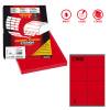 Etichette adesive C 502 in carta permanenti 105 x 72 mm 100 fogli rosso - 12569